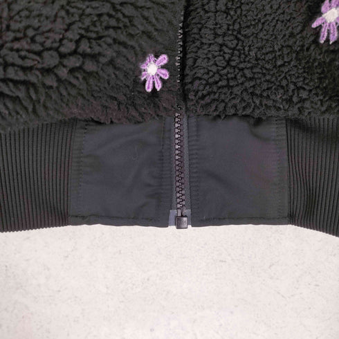 スライ SLY REVERSIBLE BOA BOMBER JACKET 花刺繍カスタム レディース