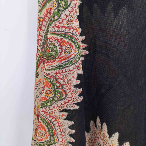 ジャンポールゴルチエ Jean Paul GAULTIER ペイズリー柄 アシンメトリー パワーネット スカート レディース FR:38-40