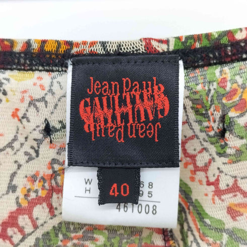 ジャンポールゴルチエ Jean Paul GAULTIER ペイズリー柄 アシンメトリー パワーネット スカート レディース FR:38-40