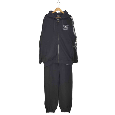 LOS ANGELS TERRITORY dawn of proof b-boy B系 ビッグサイズ テープロゴ ジップパーカー パンツ セットアップ メンズ 4XL