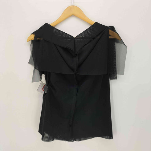 イッセイミヤケ ISSEY MIYAKE 00SS 銀タグ 変形デザイン ノースリーブ シースルーカットソー レディース JPN:2