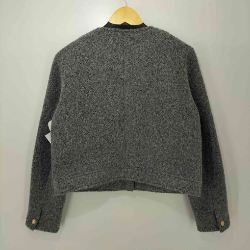 ザラ ZARA ブークレショートジャケット クロップド レディース import:L