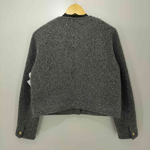 ザラ ZARA ブークレショートジャケット クロップド レディース import:L