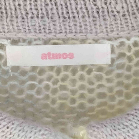 アトモスピンク ATMOS PINK 24SS 襟付き ショート丈 ニットカーデ レディース FREE