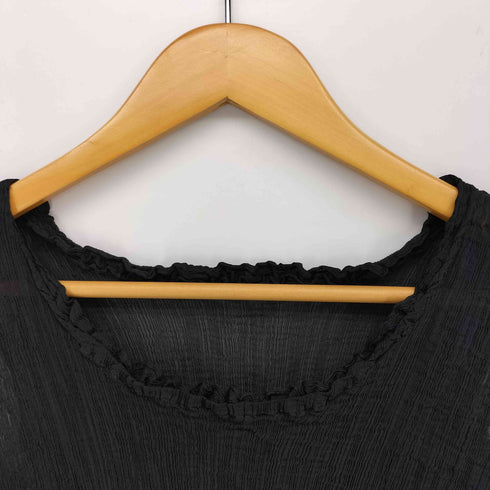 ミーイッセイミヤケ me ISSEY MIYAKE 06AW 縮絨 ノースリーブ ティアード ワンピース レディース FREE