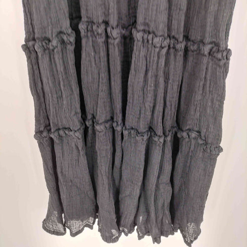 ミーイッセイミヤケ me ISSEY MIYAKE 06AW 縮絨 ノースリーブ ティアード ワンピース レディース FREE