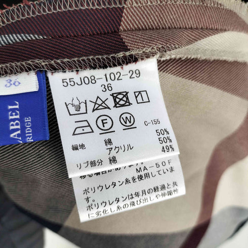 ブルーレーベルクレストブリッジ BLUE LABEL CRESTBRIDGE クレストブリッジチェックエアリーツイルベストコンビワンピース レディース JPN:36