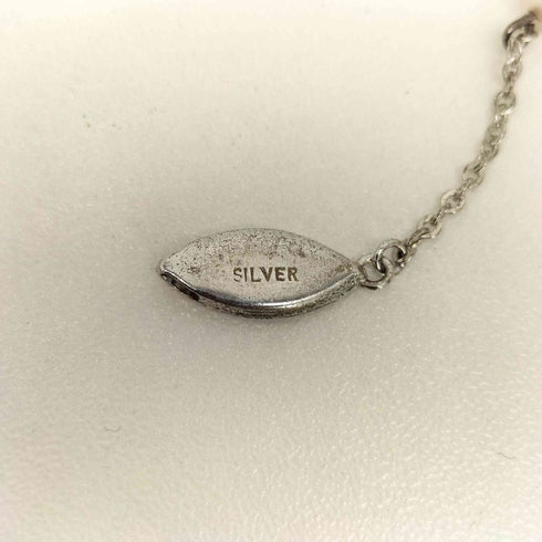 SILVER シルバー パール ステーション ネックレス レディース