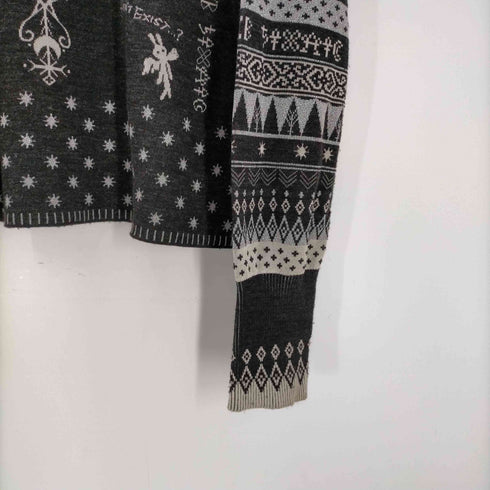 23AW rurumu tattoo motif highneck タトゥー モチーフ ハイネック ニット セーター メンズ JPN:L