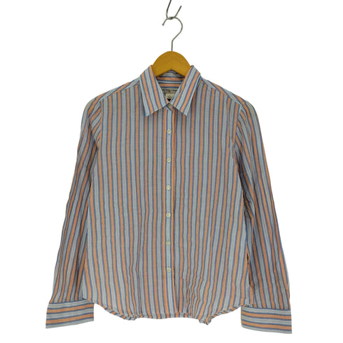 ポロジーンズカンパニーラルフローレン POLO JEANS COMPANY RALPH LAUREN ポニー無 ストライプ柄 L/S シャツ レディース import:L