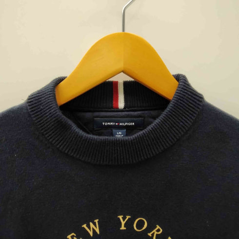トミーヒルフィガー TOMMY HILFIGER ロゴ 刺繍 コットン ニット セーター メンズ import:L