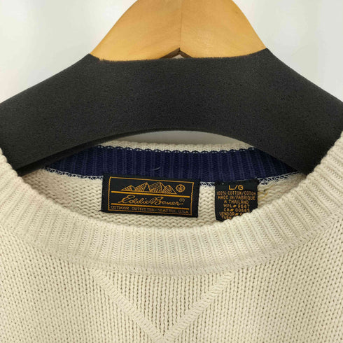 エディーバウアー Eddie Bauer 80s 黒タグ クルーネック コットンニット メンズ JPN:L