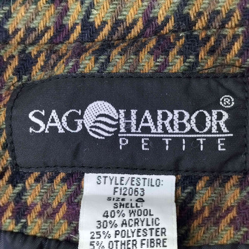 サグハーバー SAG HARBOR 千鳥格子テーラードジャケット レディース US:8