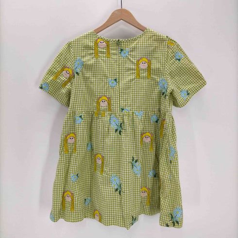 ミキオサカベ MIKIOSAKABE 13SS × Jenny Fax ギンガムチェック 刺繍 総柄 S/S ワンピース レディース FREE