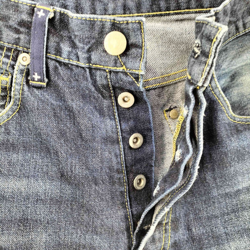 ダブルタップス WTAPS ダメージ加工ボタンフライデニム メンズ JPN:S