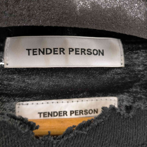 テンダーパーソン TENDER PERSON ABSURD pizi88 別注 Case God makes no mistakes AGENT プリント L/S Tシャツ ボロ 襤褸 メンズ JPN:4