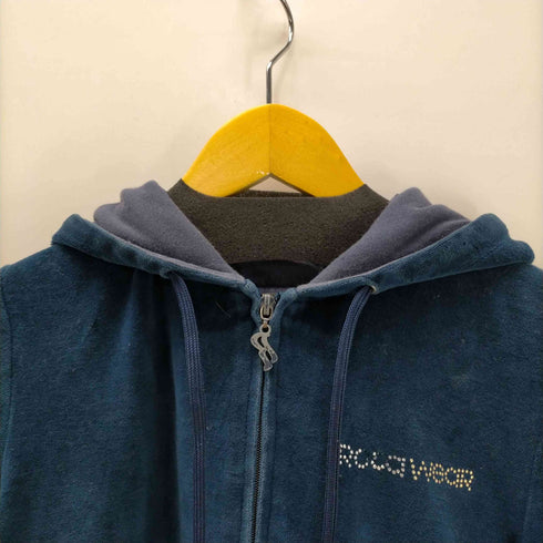 ロカウェア Rocawear スパンコール ロゴ ベロア ジップアップ パーカー Y2K レディース import:L