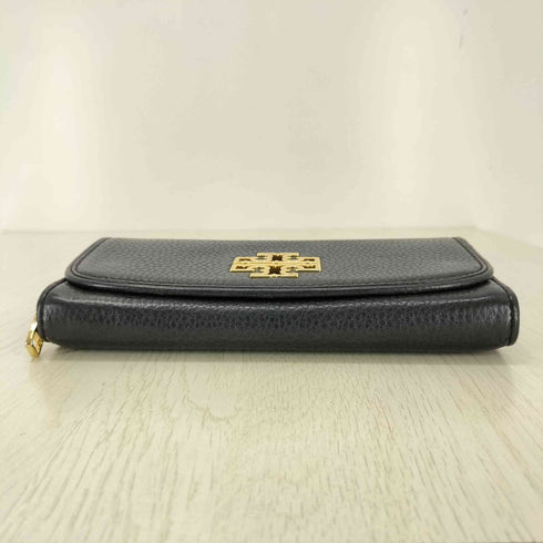 トリーバーチ TORY BURCH メタルロゴ レザー 長財布 シボ革 レディース