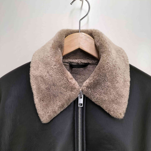 エイチアンドエム H&M フェイクレザー ムートン ジャケット メンズ JPN:M