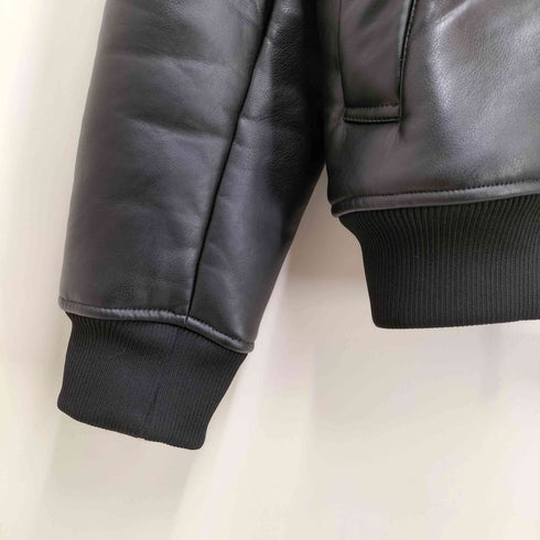 エイチアンドエム H&M フェイクレザー ムートン ジャケット メンズ JPN:M