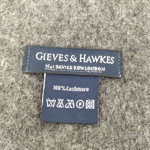 ギーブスアンドホークス GIEVES&HAWKES 英国製 カシミヤ100% マフラー メンズ
