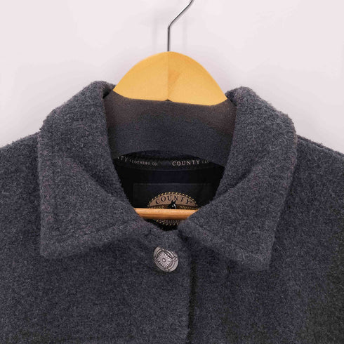 COUNTY CLOTHING ステンカラーコート コンチョボタン レディース import:S