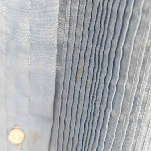 PERMAMENT PRESS コットンポリ ピンタック スタンドカラー ダブルカフス ドレスシャツ メンズ