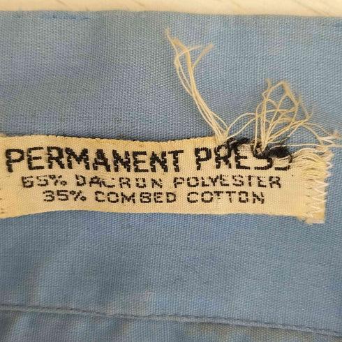 PERMAMENT PRESS コットンポリ ピンタック スタンドカラー ダブルカフス ドレスシャツ メンズ