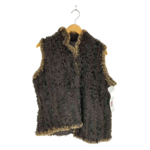 SOIREILA rabbit fur ラビットファー リバーシブルベスト レディース JPN:L