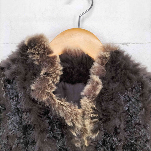 SOIREILA rabbit fur ラビットファー リバーシブルベスト レディース JPN:L