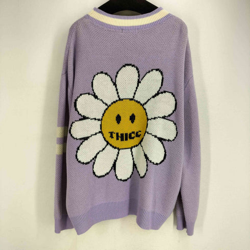 チック THICC 両面刺繍アクリルニットカーディガン レディース FREE