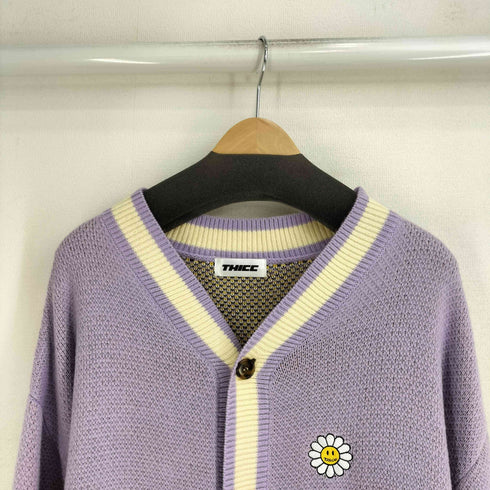 チック THICC 両面刺繍アクリルニットカーディガン レディース FREE