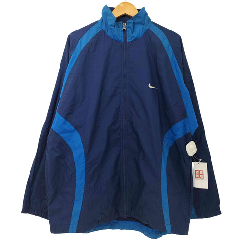 ナイキ NIKE 90s 銀タグ ロゴ刺繍 裾ドローコード ナイロン トラックジャケット メンズ import:XL
