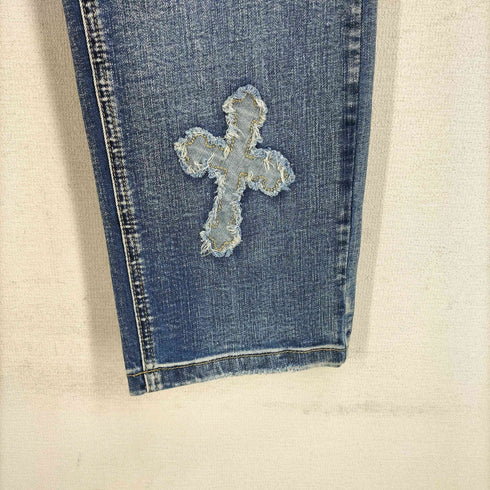 VICTORIOUS 十字架刺繍スキニーデニムパンツ メンズ 32/32
