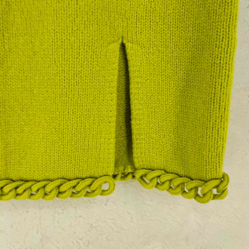 ボッテガヴェネタ BOTTEGA VENETA Acid Green Wool Mini Skirt レディース XS