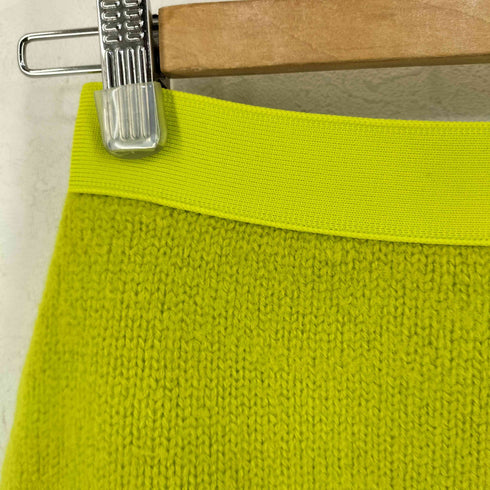 ボッテガヴェネタ BOTTEGA VENETA Acid Green Wool Mini Skirt レディース XS