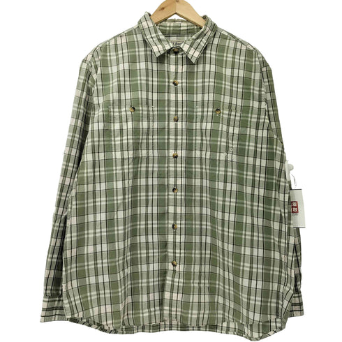 エルエルビーン L.L.Bean コットン100 リップストップ チェック レギュラーカラー L/S シャツ メンズ import:L