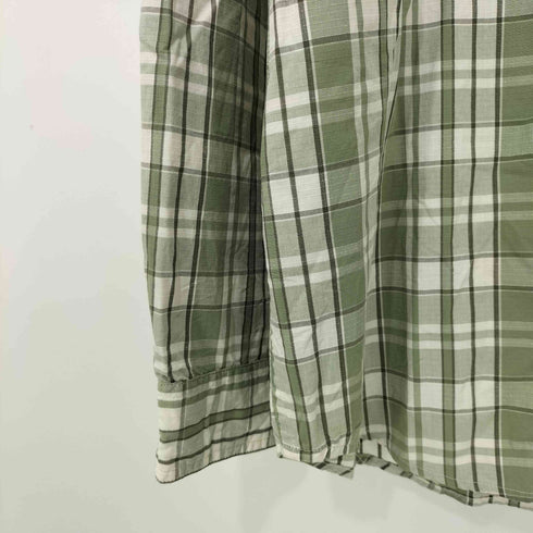 エルエルビーン L.L.Bean コットン100 リップストップ チェック レギュラーカラー L/S シャツ メンズ import:L