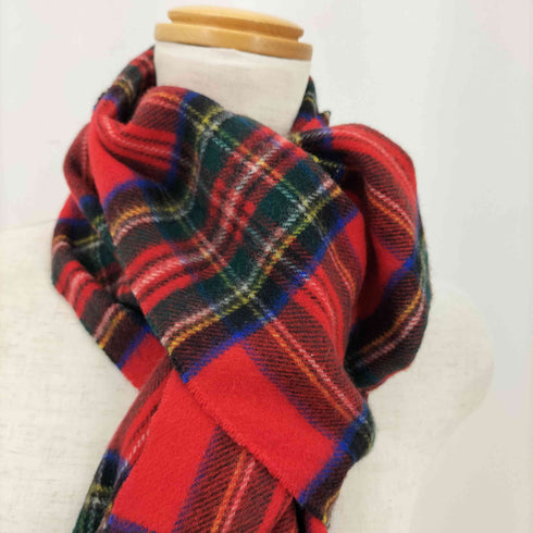 ジョンストンズオブエルガン johnstons of elgin チェック柄 カシミヤマフラー メンズ