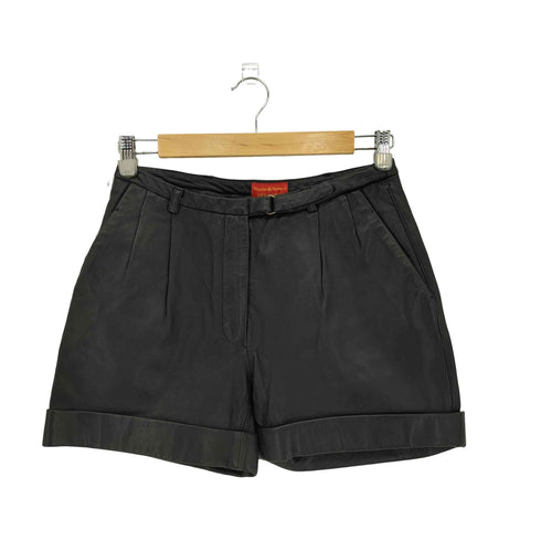 ヴィヴィアンウエストウッドレッドレーベル Vivienne Westwood RED LABEL 13SS ラムレザータックショーツ レディース 40
