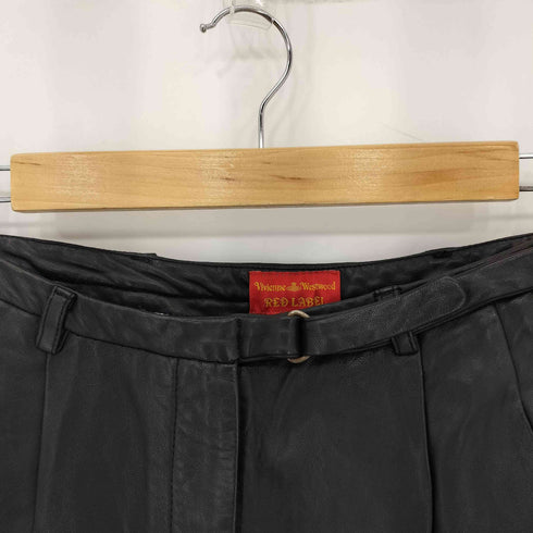 ヴィヴィアンウエストウッドレッドレーベル Vivienne Westwood RED LABEL 13SS ラムレザータックショーツ レディース 40