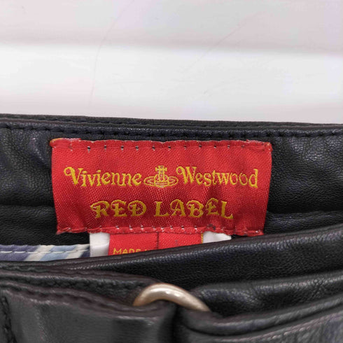 ヴィヴィアンウエストウッドレッドレーベル Vivienne Westwood RED LABEL 13SS ラムレザータックショーツ レディース 40