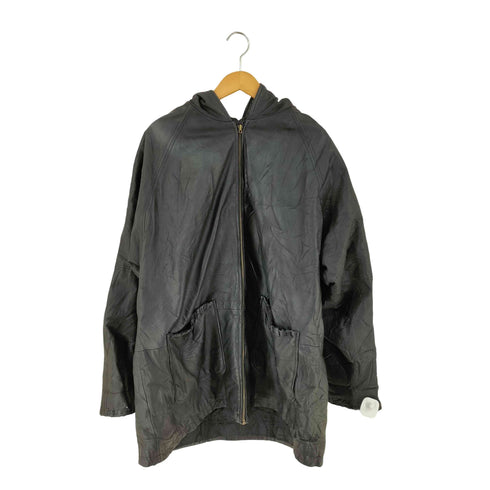 ワシントン worthington GENUINE LEATHER フーデッド レザージャケット メンズ XL