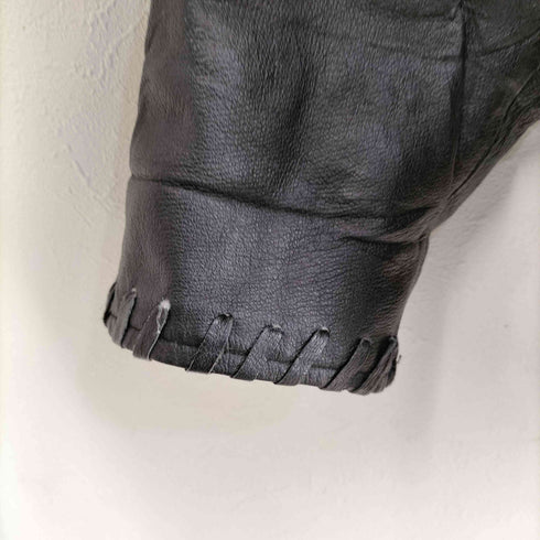 ワシントン worthington GENUINE LEATHER フーデッド レザージャケット メンズ XL