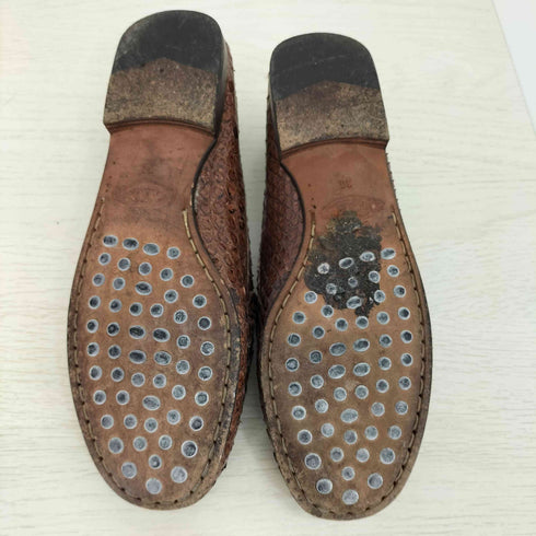 トッズ TOD’S パイソン柄 ドライビングシューズ ペニーローファー レディース EUR:36