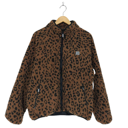ザブラックアイパッチ THE BLACK EYE PATCH 25SS OG LABEL LEOPARD BOA FLEECE JACKET メンズ M