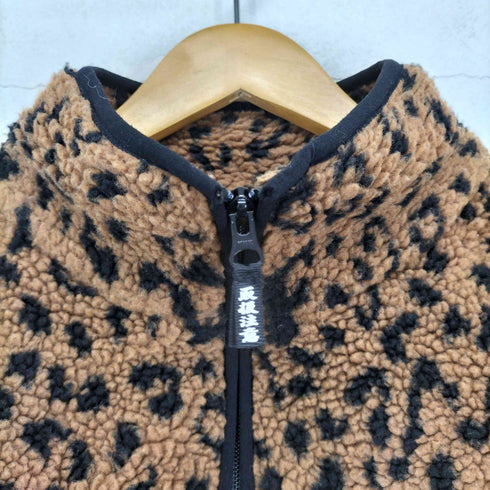 ザブラックアイパッチ THE BLACK EYE PATCH 25SS OG LABEL LEOPARD BOA FLEECE JACKET メンズ M
