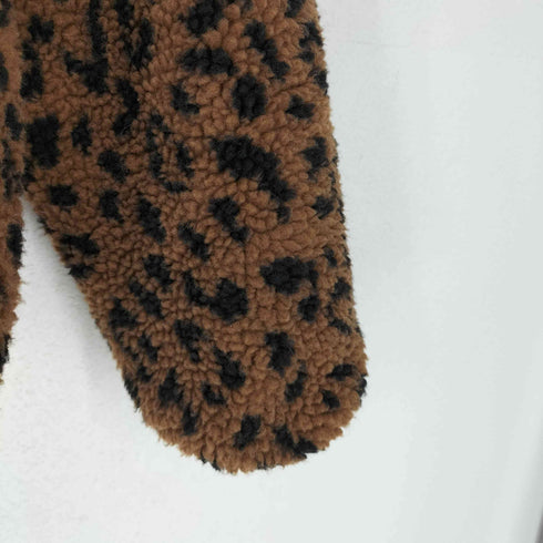 ザブラックアイパッチ THE BLACK EYE PATCH 25SS OG LABEL LEOPARD BOA FLEECE JACKET メンズ M