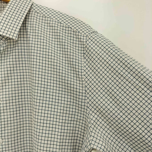 カルバンクライン CALVIN KLEIN Slim Fit ギンガムチェック ロゴ刺繍 長袖シャツ メンズ US:42