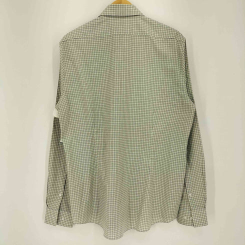 カルバンクライン CALVIN KLEIN Slim Fit ギンガムチェック ロゴ刺繍 長袖シャツ メンズ US:42